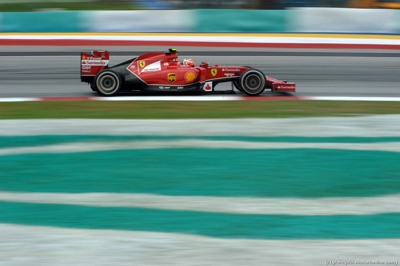 GP MALESIA, 29.03.2014- Prove Libere 3, Kimi Raikkonen (FIN) Ferrari F14-T