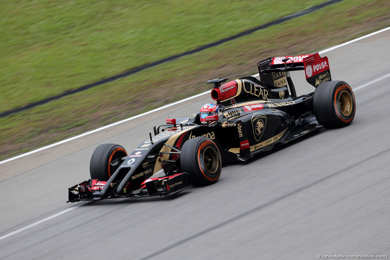 GP MALESIA, 29.03.2014- Prove Libere 3, Romain Grosjean (FRA) Lotus F1 Team E22