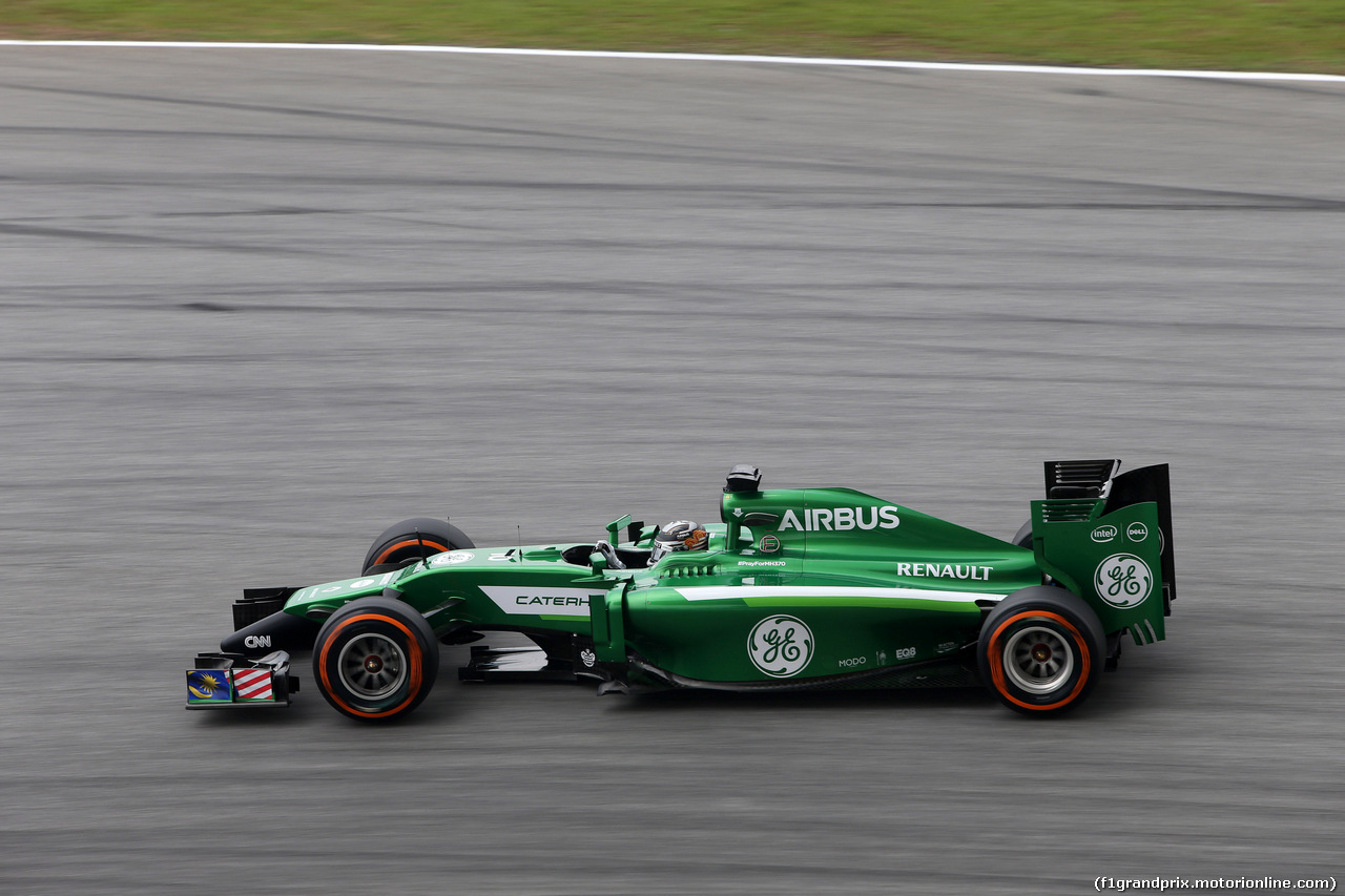 GP MALESIA, 29.03.2014- Prove Libere 3, Kamui Kobayashi (JAP) Caterham F1 Team CT-04