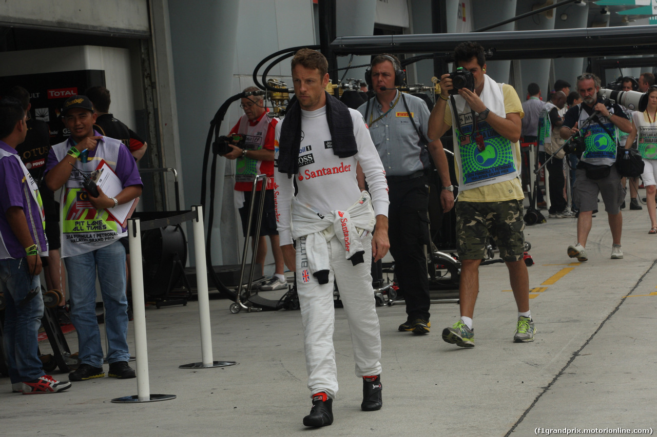 GP MALESIA, 29.03.2014- Prove Libere 3, Jenson Button (GBR) McLaren Mercedes MP4-29