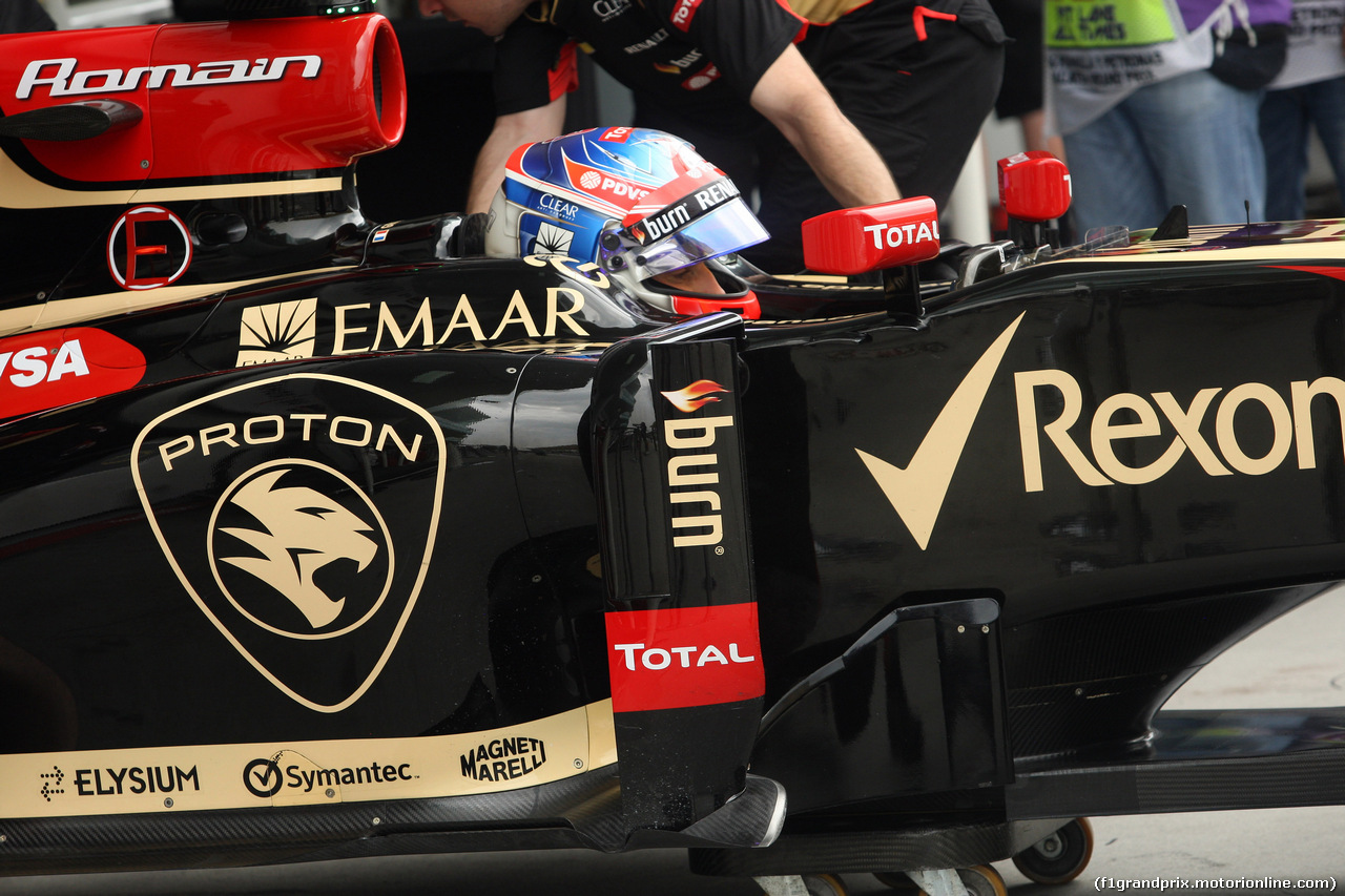 GP MALESIA, 29.03.2014- Prove Libere 3, Romain Grosjean (FRA) Lotus F1 Team E22