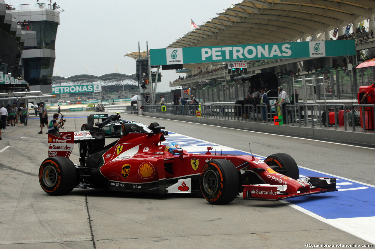 GP MALESIA, 29.03.2014- Prove Libere 3, Fernando Alonso (ESP) Ferrari F14-T
