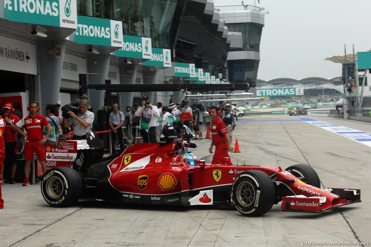 GP MALESIA, 29.03.2014- Prove Libere 3, Fernando Alonso (ESP) Ferrari F14-T