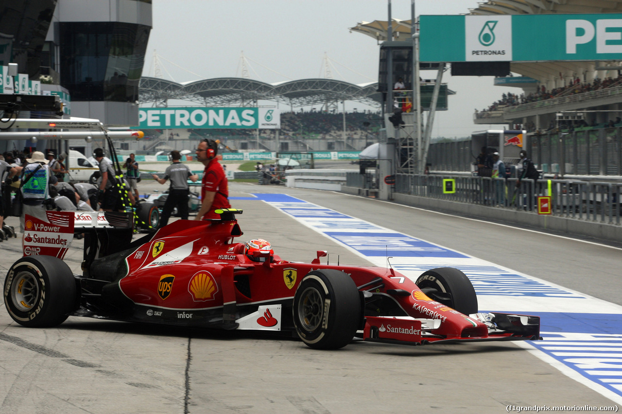 GP MALESIA, 29.03.2014- Prove Libere 3, Kimi Raikkonen (FIN) Ferrari F14-T