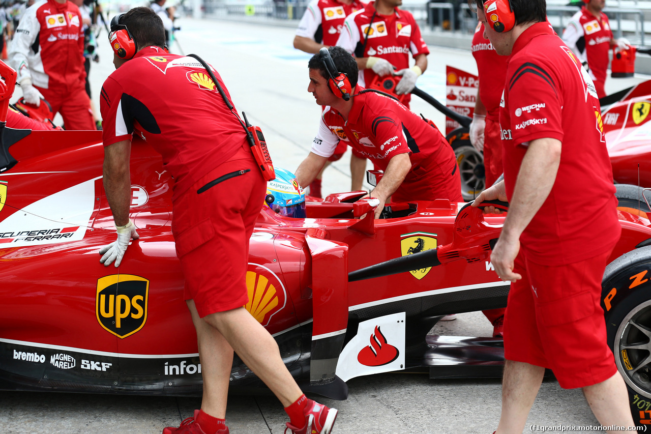 GP MALESIA, 29.03.2014- Prove Libere 3, Fernando Alonso (ESP) Ferrari F14-T