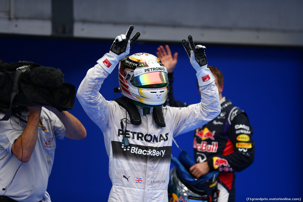 GP MALESIA, 29.03.2014- Qualifiche, Lewis Hamilton (GBR) Mercedes AMG F1 W05 pole position