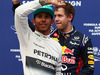 GP MALESIA, 29.03.2014- Qualifiche, Lewis Hamilton (GBR) Mercedes AMG F1 W05 pole position e secondo Sebastian Vettel (GER) Red Bull Racing RB10