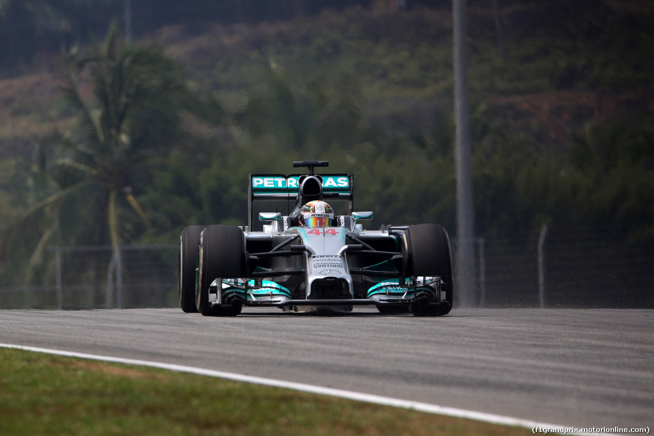 GP MALESIA, 28.03.2014- Prove Libere 2, Lewis Hamilton (GBR) Mercedes AMG F1 W05