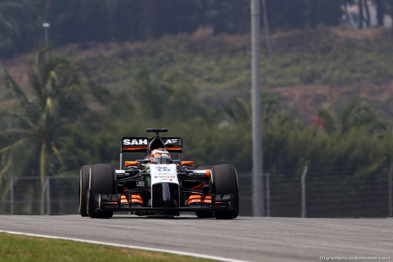 GP MALESIA, 28.03.2014- Prove Libere 2, Nico Hulkenberg (GER) Sahara Force India F1 VJM07