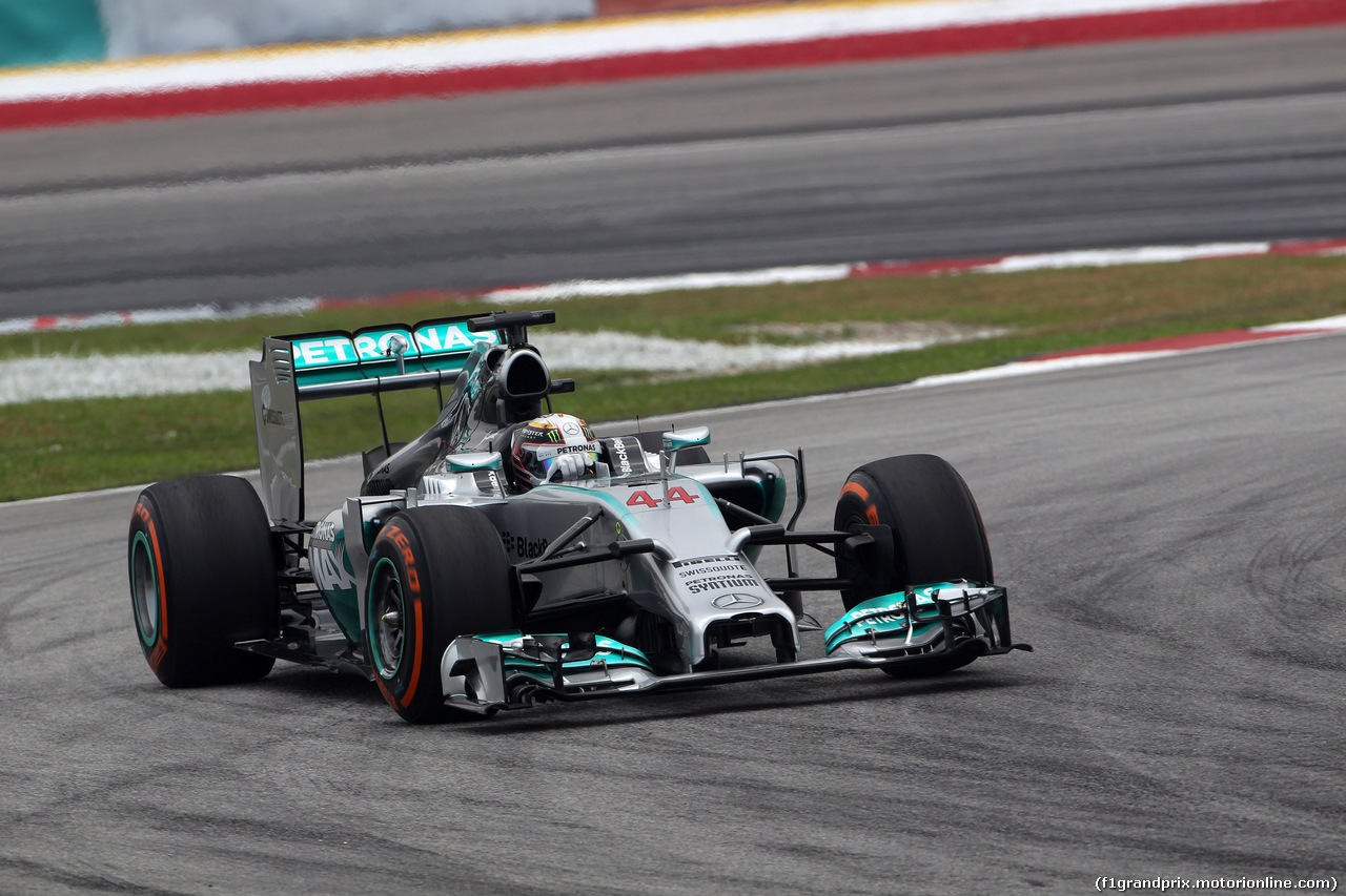GP MALESIA, 28.03.2014- Prove Libere 2, Lewis Hamilton (GBR) Mercedes AMG F1 W05