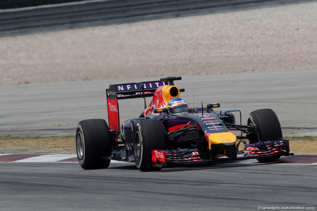 GP MALESIA, 28.03.2014- Prove Libere 2, Sebastian Vettel (GER) Red Bull Racing RB10