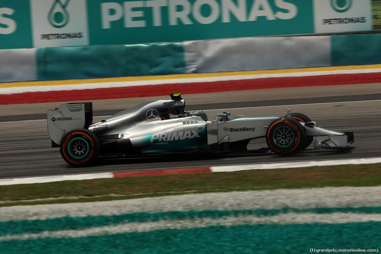 GP MALESIA, 28.03.2014- Prove Libere 2, Nico Rosberg (GER) Mercedes AMG F1 W05