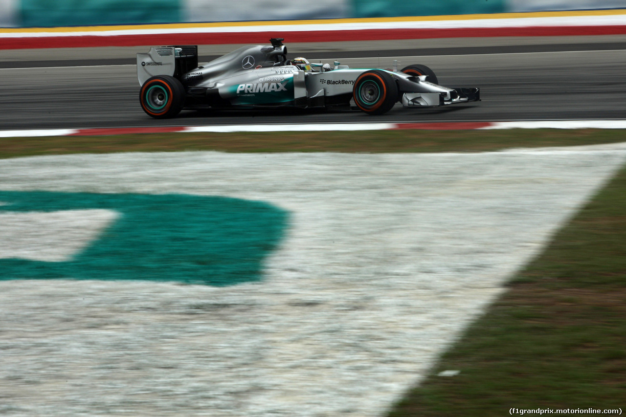 GP MALESIA, 28.03.2014- Prove Libere 2, Lewis Hamilton (GBR) Mercedes AMG F1 W05
