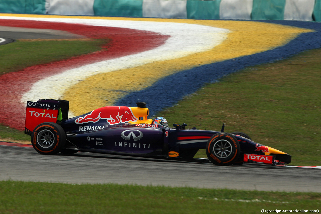 GP MALESIA, 28.03.2014- Prove Libere 2, Sebastian Vettel (GER) Red Bull Racing RB10