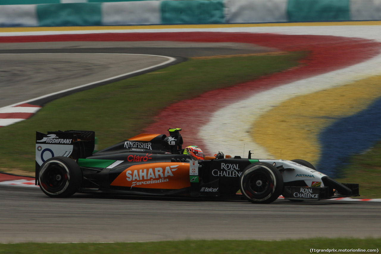 GP MALESIA, 28.03.2014- Prove Libere 2, Sergio Perez (MEX) Sahara Force India F1 VJM07