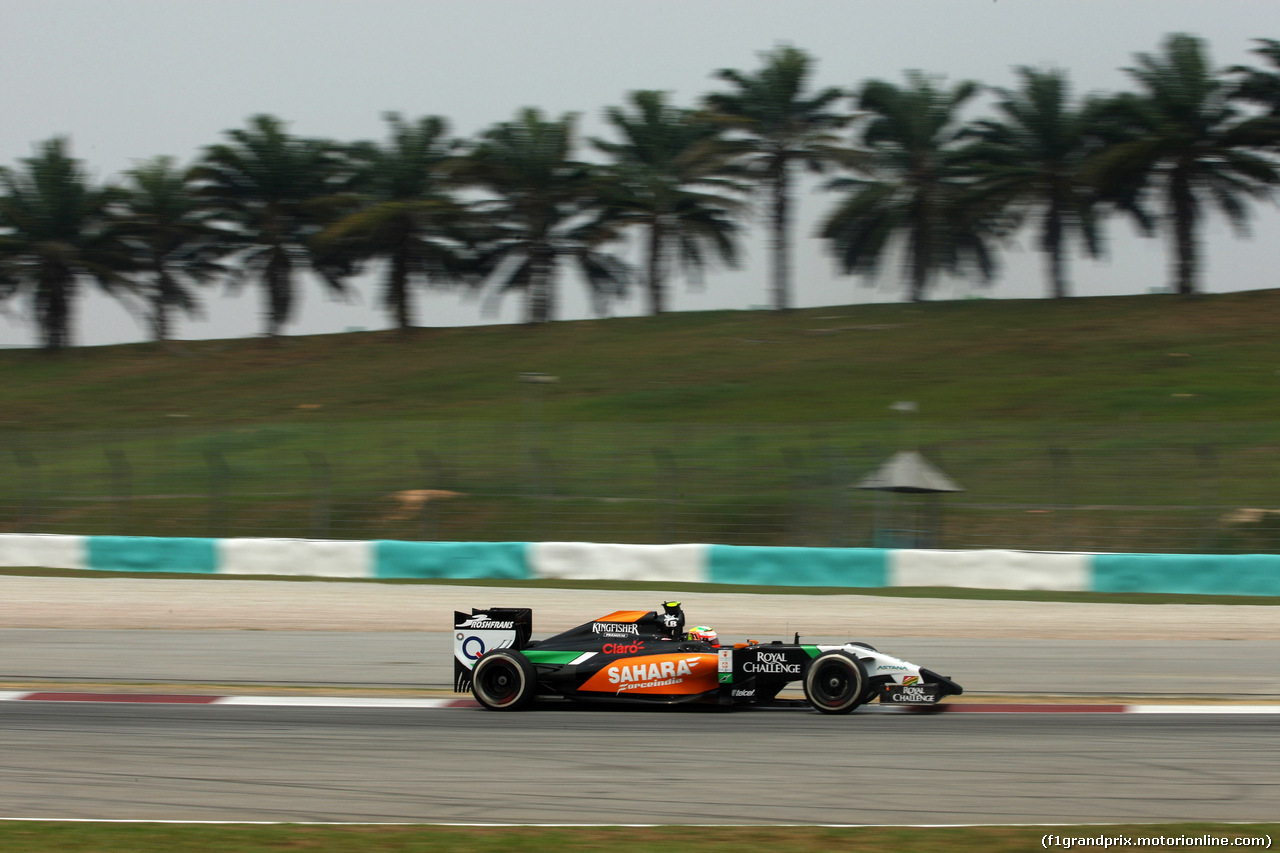 GP MALESIA, 28.03.2014- Prove Libere 2, Sergio Perez (MEX) Sahara Force India F1 VJM07
