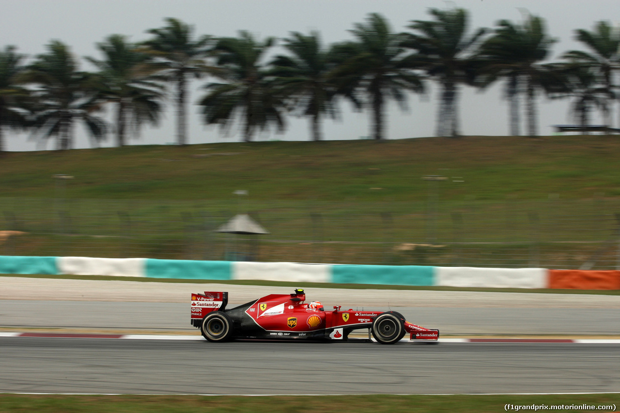 GP MALESIA, 28.03.2014- Prove Libere 2, Kimi Raikkonen (FIN) Ferrari F14-T