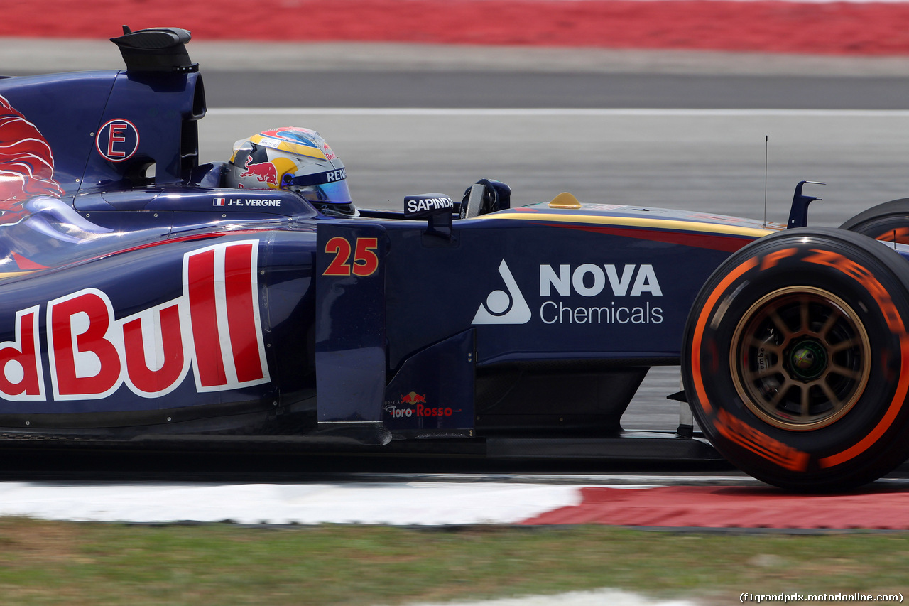 GP MALESIA, 28.03.2014- Prove Libere 2, Jean-Eric Vergne (FRA) Scuderia Toro Rosso STR9