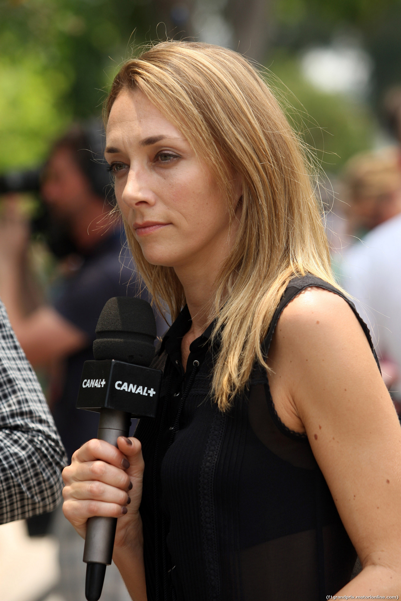 GP MALESIA, 28.03.2014- Prove Libere 2, Laurie Delhostal (FRA) Canal+ TV Presenter.