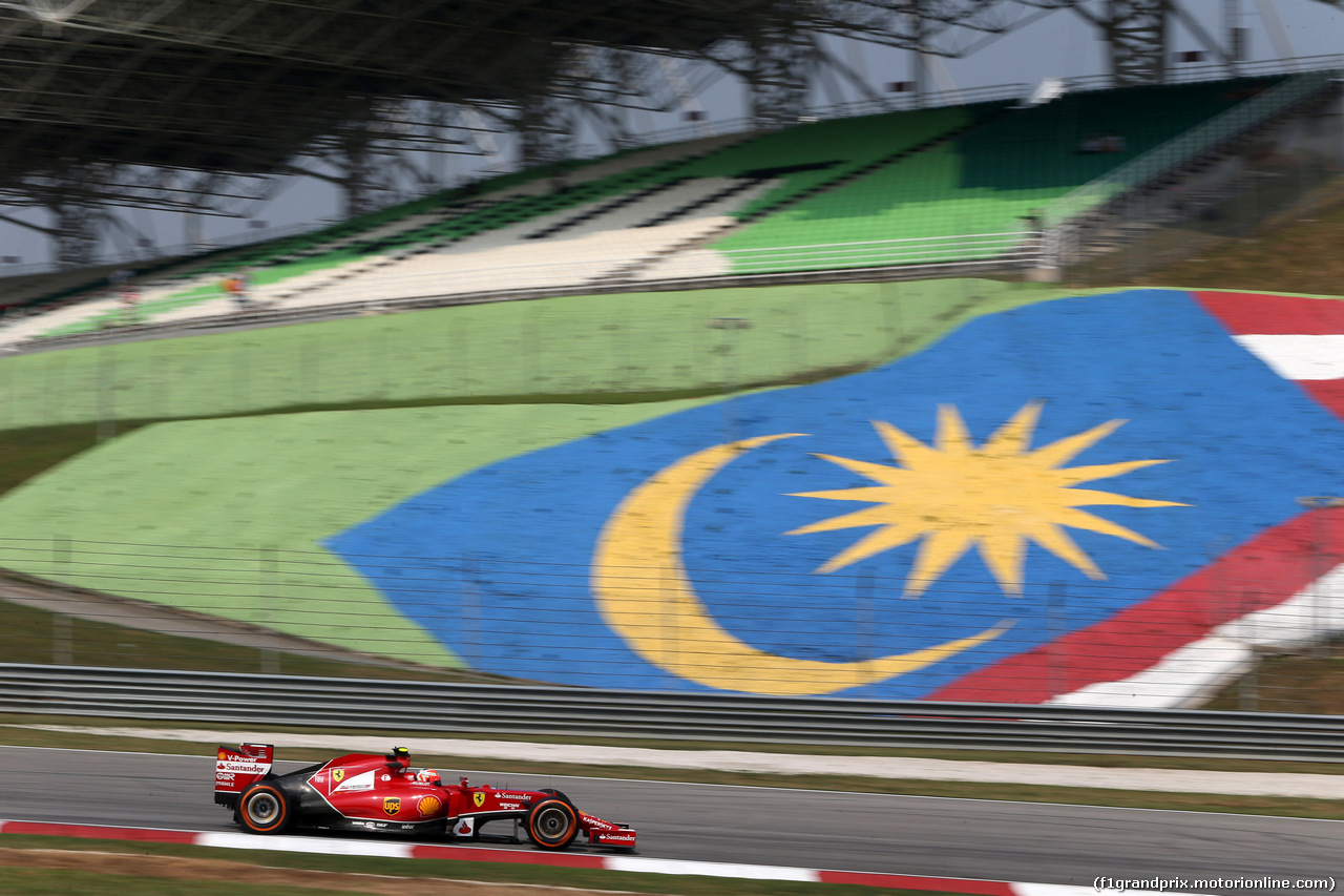 GP MALESIA, 28.03.2014- Prove Libere 1,Kimi Raikkonen (FIN) Ferrari F14-T