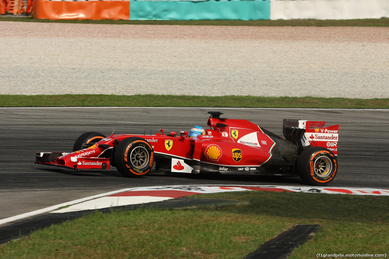 GP MALESIA, 28.03.2014- Prove Libere 1, Fernando Alonso (ESP) Ferrari F14-T