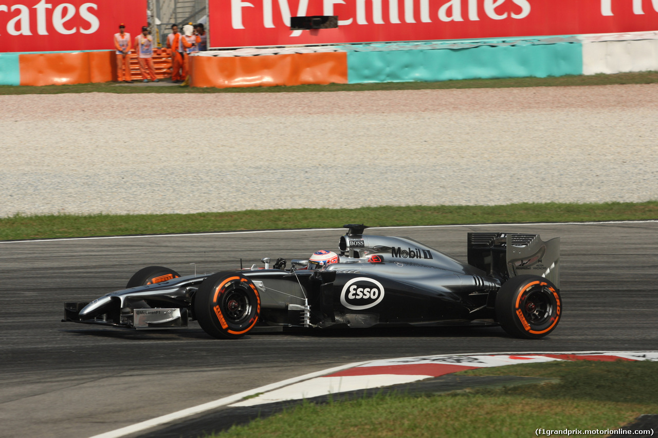 GP MALESIA, 28.03.2014- Prove Libere 1, Jenson Button (GBR) McLaren Mercedes MP4-29