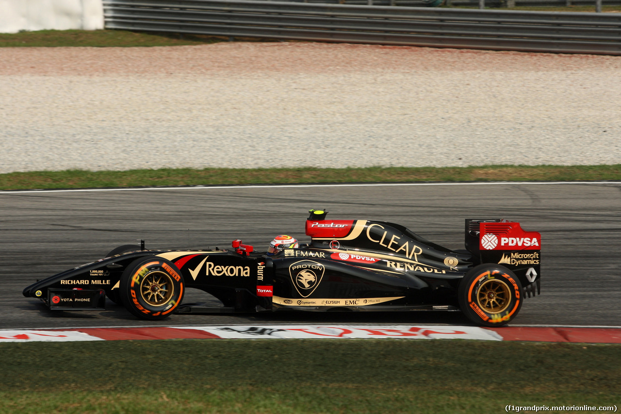GP MALESIA, 28.03.2014- Prove Libere 1, Pastor Maldonado (VEN) Lotus F1 Team E22
