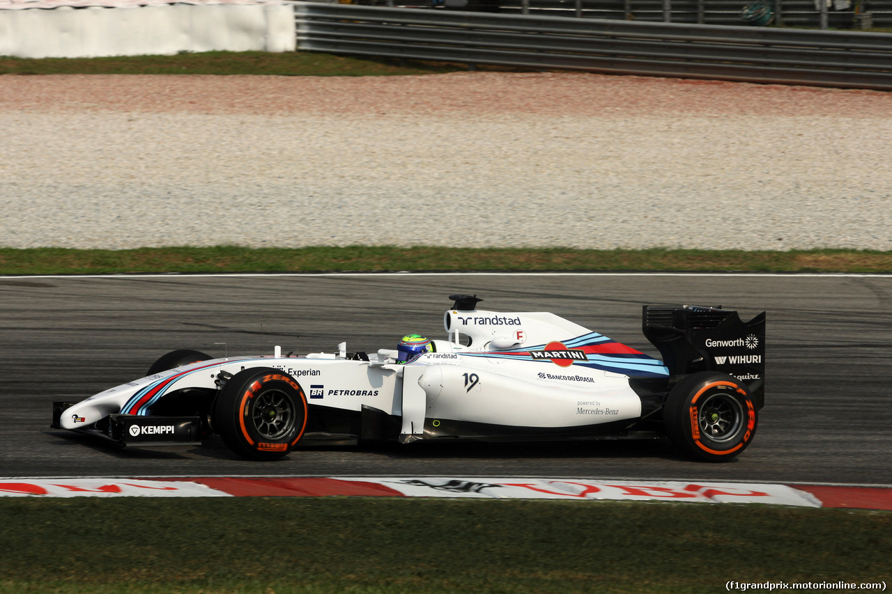 GP MALESIA, 28.03.2014- Prove Libere 1, Felipe Massa (BRA) Williams F1 Team FW36