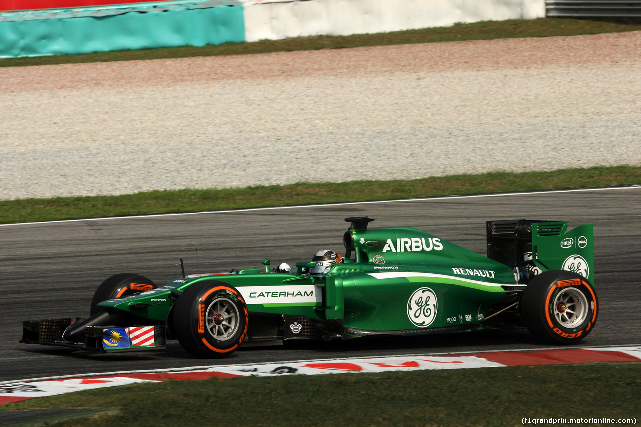 GP MALESIA, 28.03.2014- Prove Libere 1, Kamui Kobayashi (JAP) Caterham F1 Team CT-04