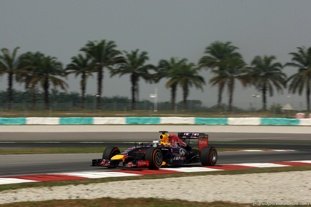 GP MALESIA, 28.03.2014- Prove Libere 1, Sebastian Vettel (GER) Red Bull Racing RB10
