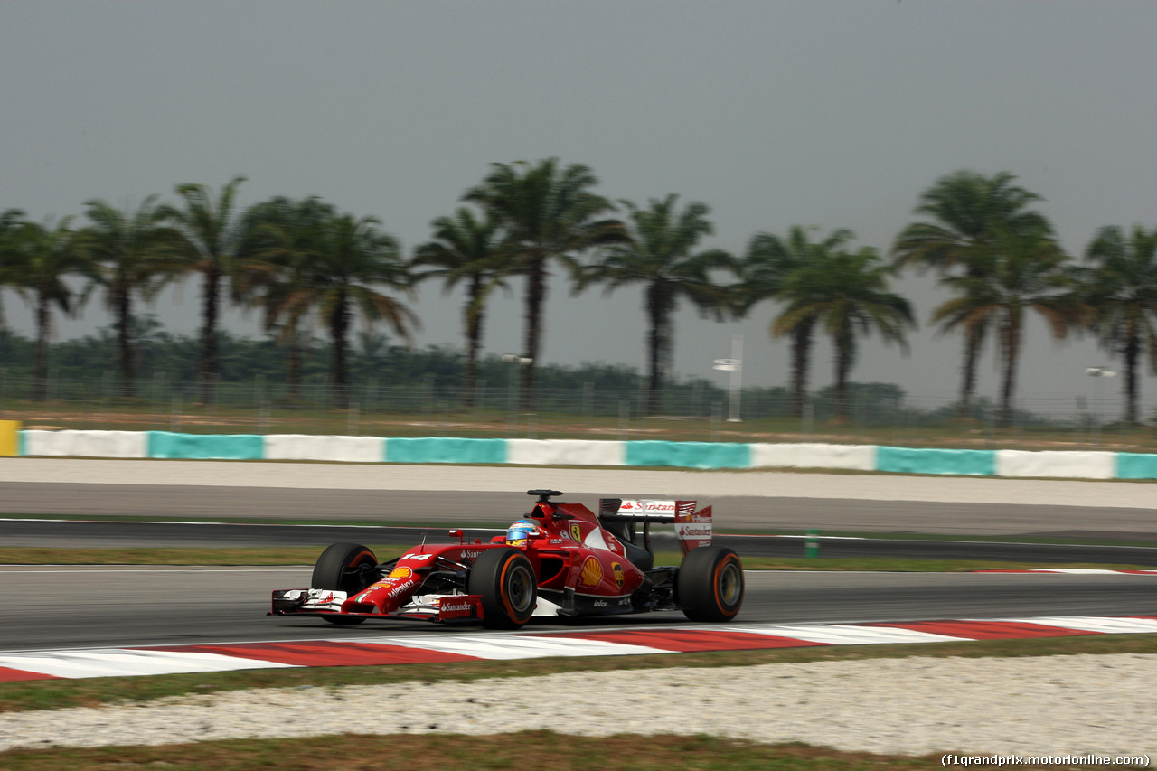 GP MALESIA, 28.03.2014- Prove Libere 1, Fernando Alonso (ESP) Ferrari F14-T
