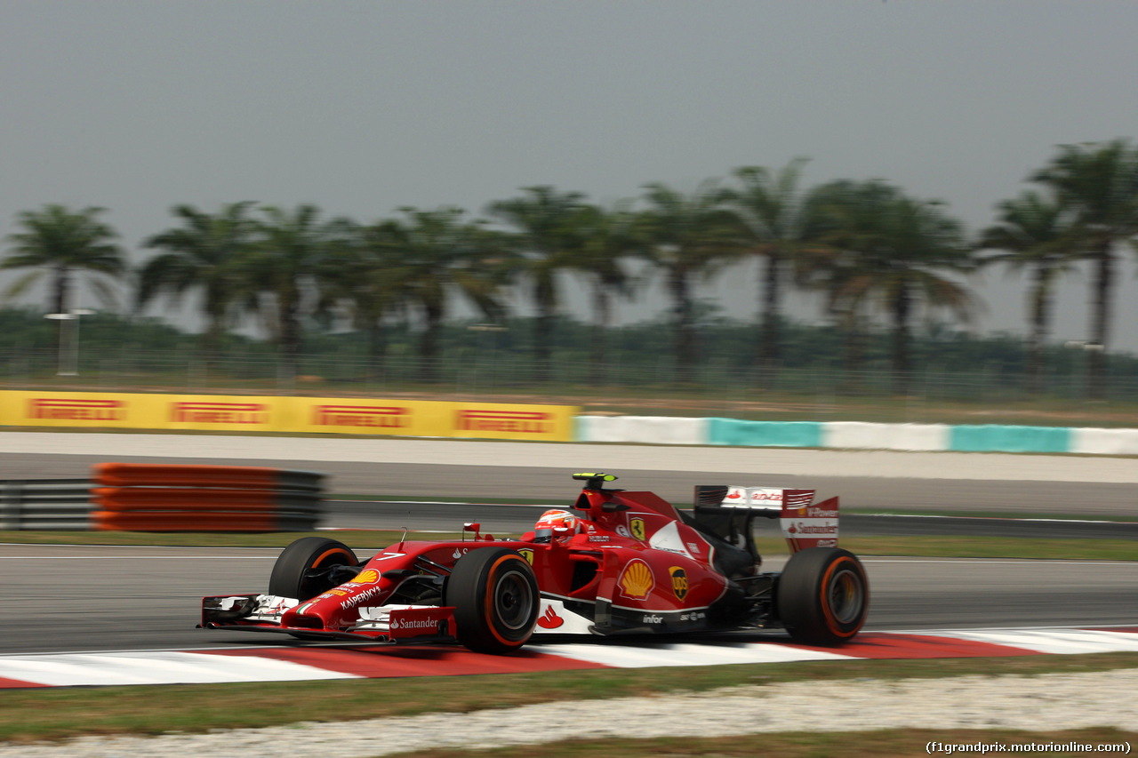 GP MALESIA, 28.03.2014- Prove Libere 1, Kimi Raikkonen (FIN) Ferrari F14-T