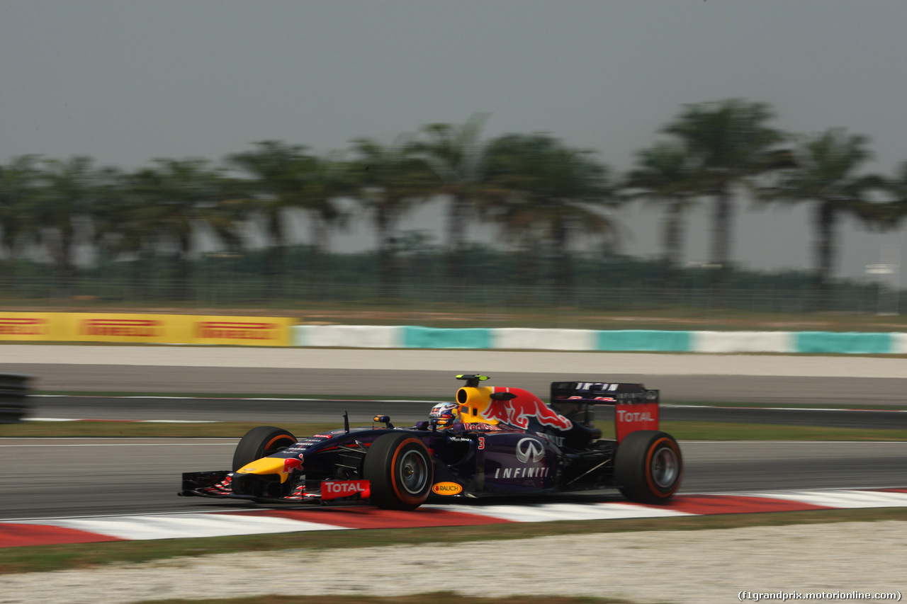GP MALESIA, 28.03.2014- Prove Libere 1, Daniel Ricciardo (AUS) Red Bull Racing RB10