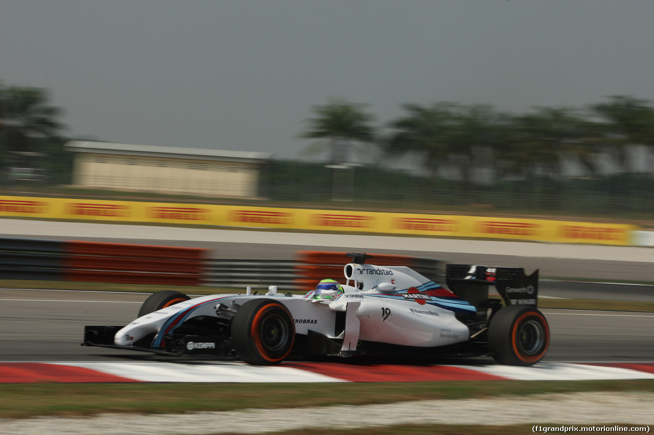 GP MALESIA, 28.03.2014- Prove Libere 1, Felipe Massa (BRA) Williams F1 Team FW36