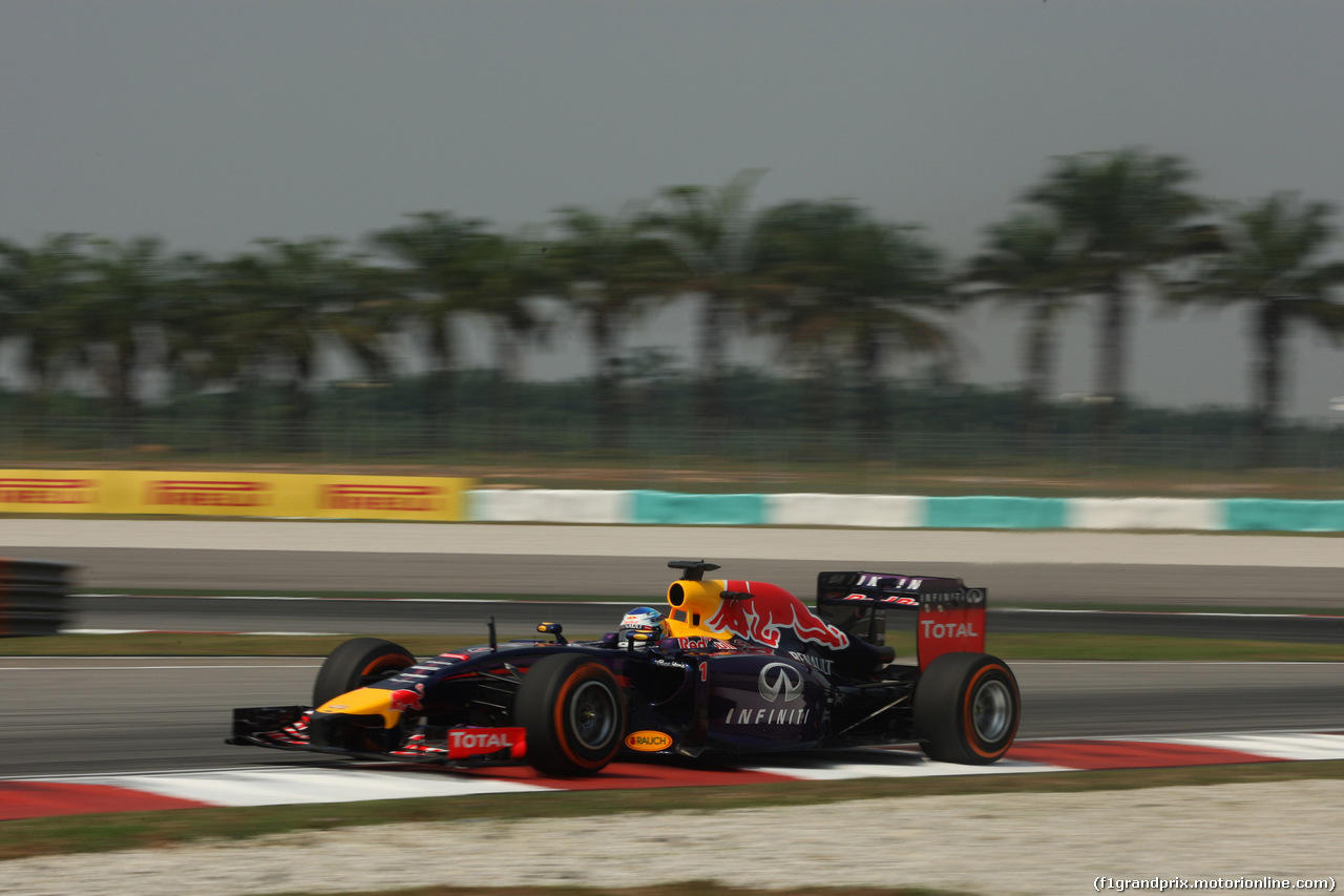 GP MALESIA, 28.03.2014- Prove Libere 1, Sebastian Vettel (GER) Red Bull Racing RB10