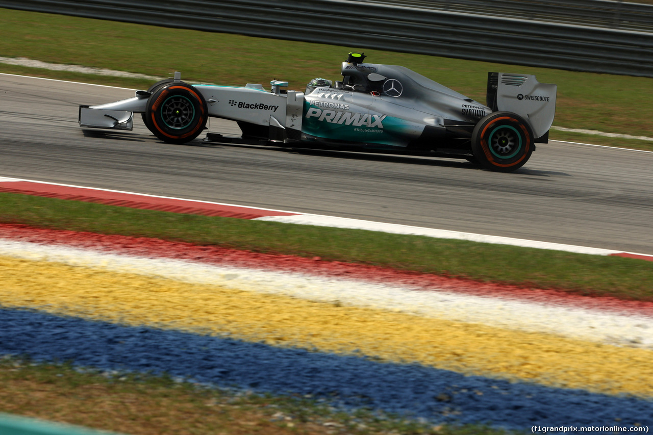 GP MALESIA, 28.03.2014- Prove Libere 1, Nico Rosberg (GER) Mercedes AMG F1 W05