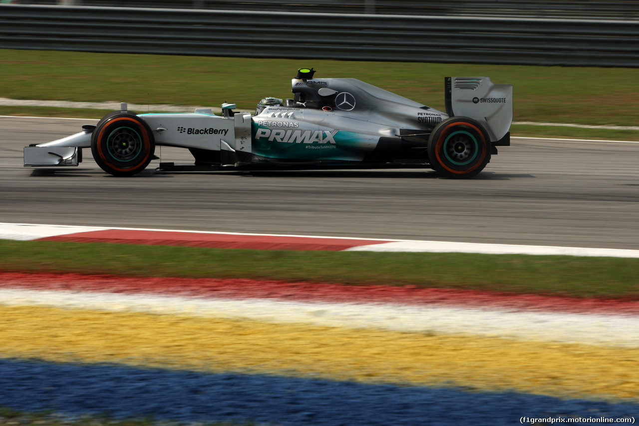 GP MALESIA, 28.03.2014- Prove Libere 1,Nico Rosberg (GER) Mercedes AMG F1 W05