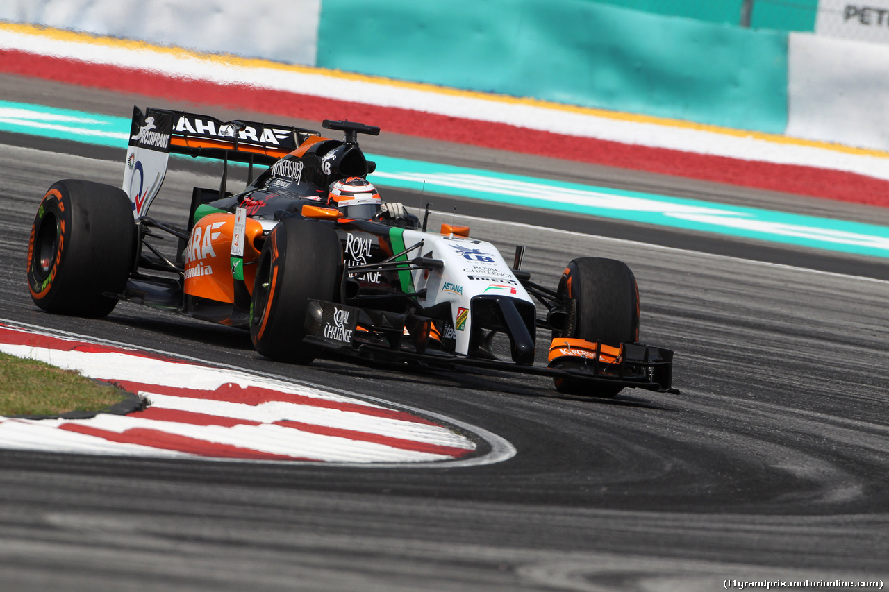 GP MALESIA, 28.03.2014- Prove Libere 1, Nico Hulkenberg (GER) Sahara Force India F1 VJM07