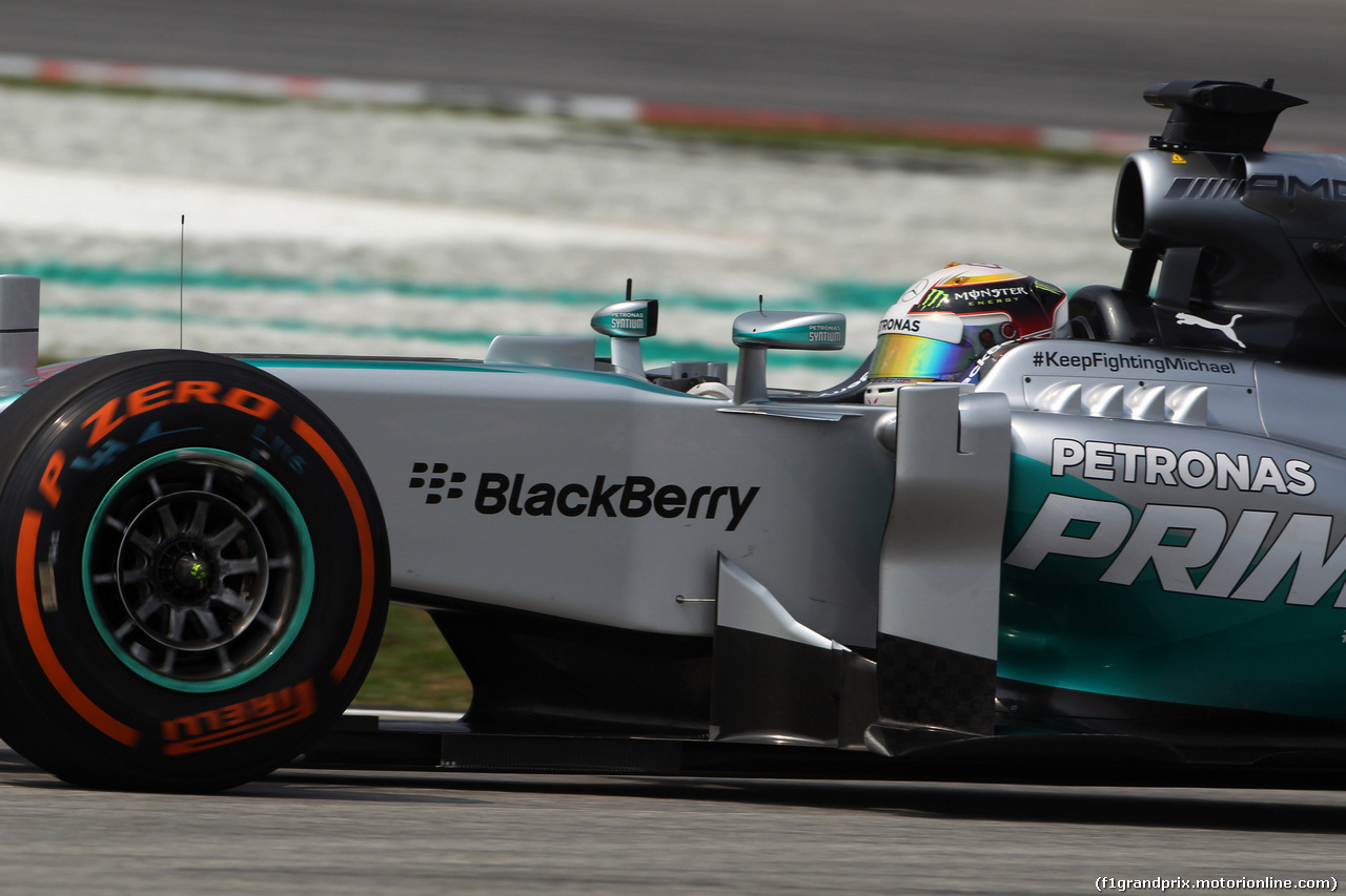 GP MALESIA, 28.03.2014- Prove Libere 1, Lewis Hamilton (GBR) Mercedes AMG F1 W05