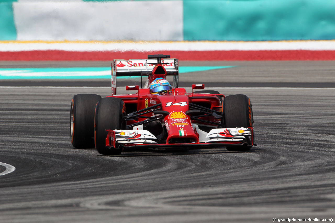 GP MALESIA, 28.03.2014- Prove Libere 1, Fernando Alonso (ESP) Ferrari F14-T