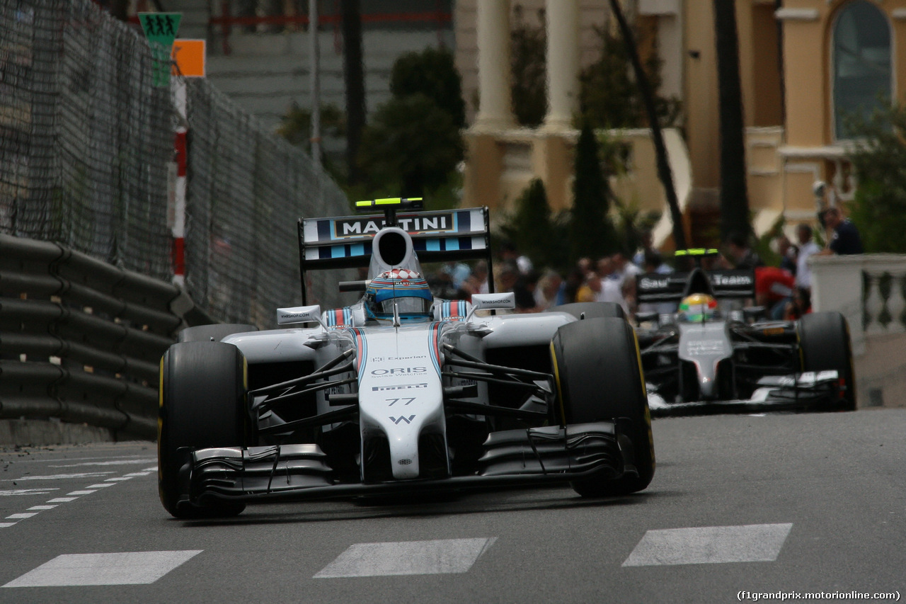 GP MONACO, 25.05.2014- Gara, Valtteri Bottas (FIN) Williams F1 Team FW36