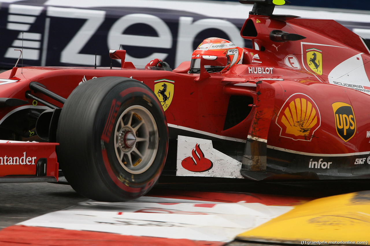 GP MONACO, 25.05.2014- Gara, Kimi Raikkonen (FIN) Ferrari F14-T