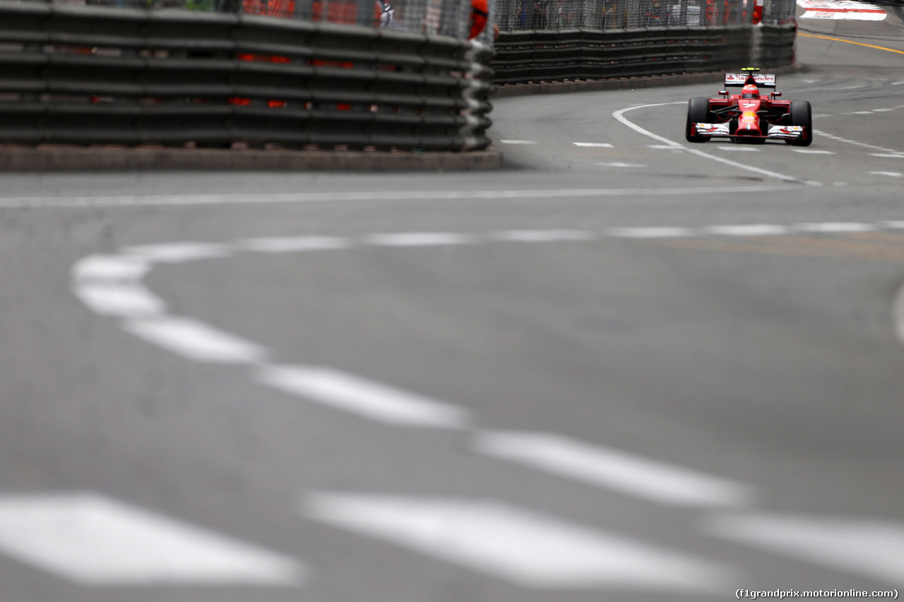 GP MONACO, 25.05.2014- Gara,Kimi Raikkonen (FIN) Ferrari F14-T