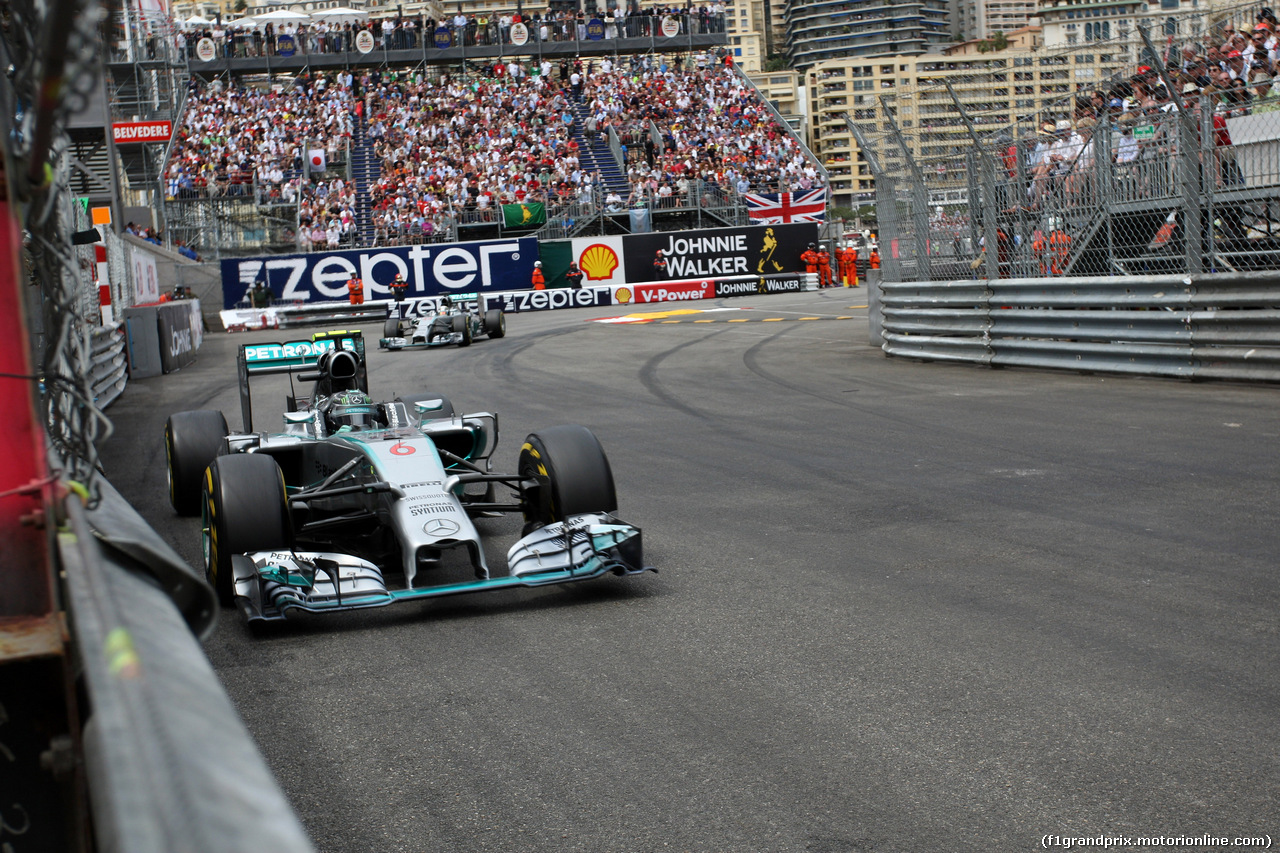 GP MONACO, 25.05.2014- Gara, Nico Rosberg (GER) Mercedes AMG F1 W05