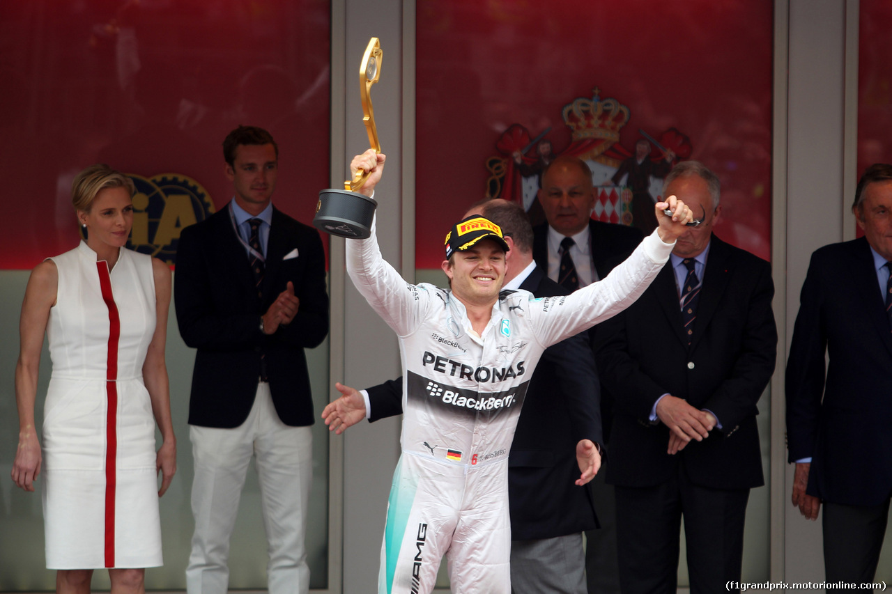 GP MONACO, 25.05.2014- Gara, Nico Rosberg (GER) Mercedes AMG F1 W05 vincitore