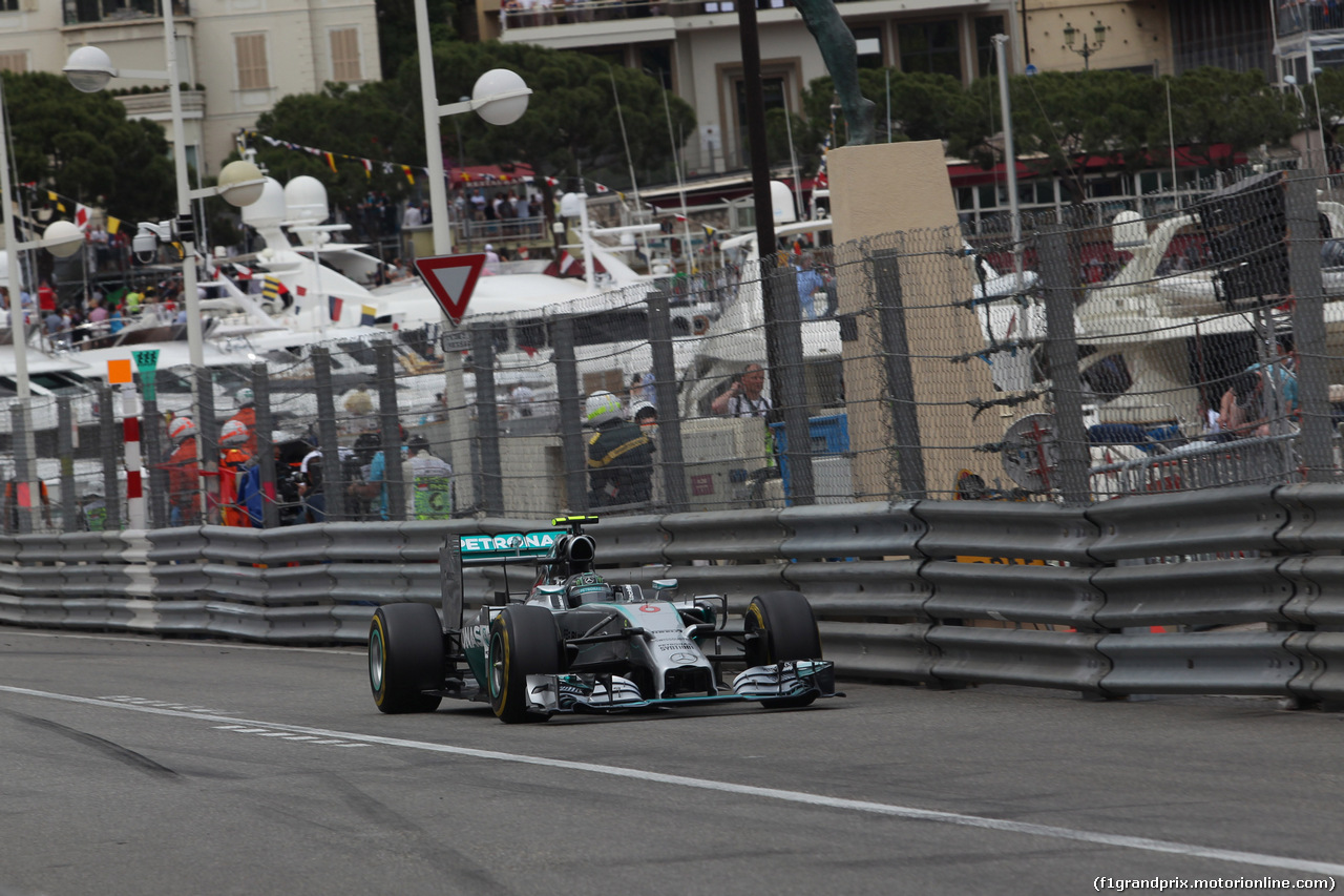 GP MONACO, 25.05.2014- Gara, Nico Rosberg (GER) Mercedes AMG F1 W05