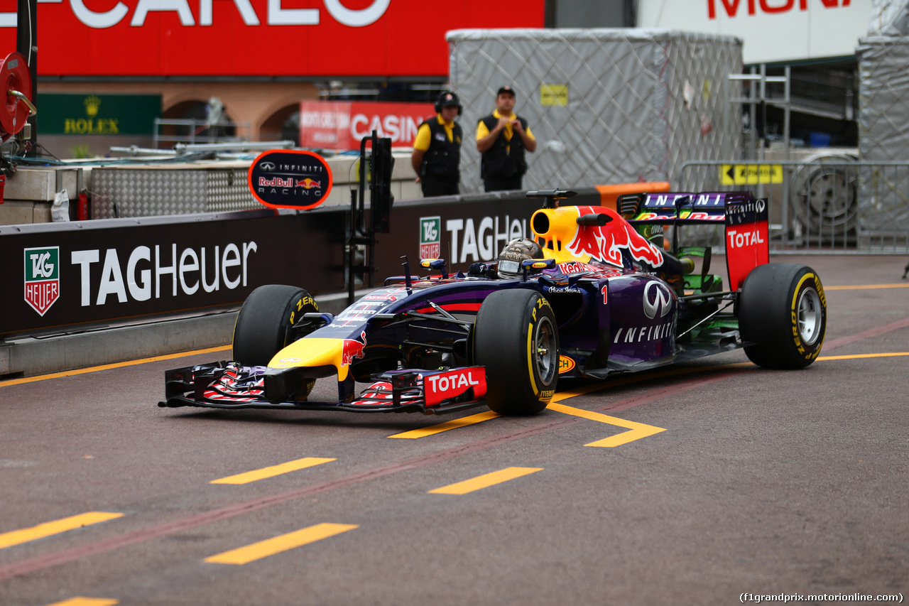 GP MONACO, 22.05.2014- Prove Libere 1, Sebastian Vettel (GER) Red Bull Racing RB10
