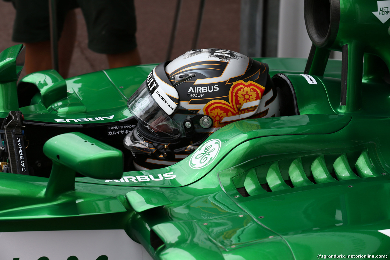 GP MONACO, 22.05.2014- Prove Libere 1, Kamui Kobayashi (JAP) Caterham F1 Team CT-04