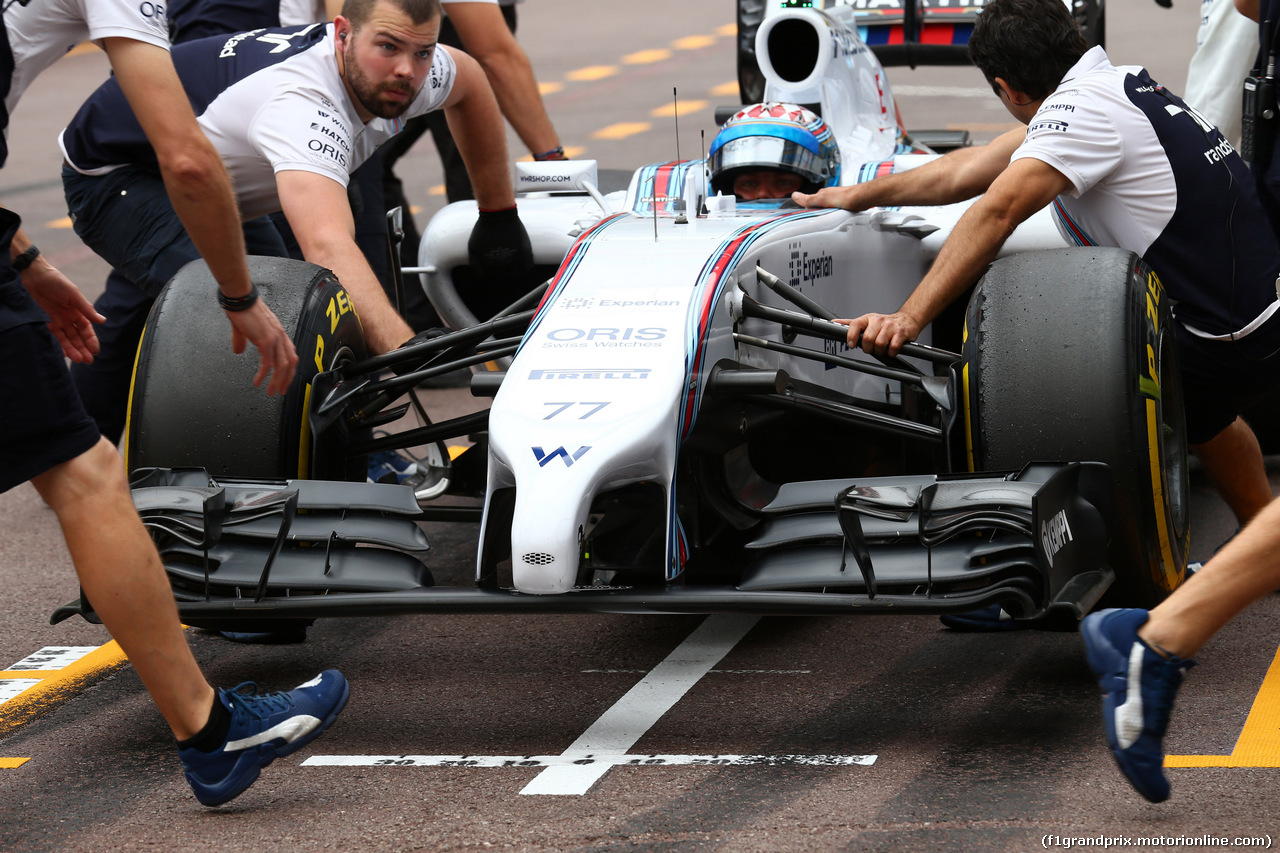 GP MONACO, 22.05.2014- Prove Libere 1, Valtteri Bottas (FIN) Williams F1 Team FW36