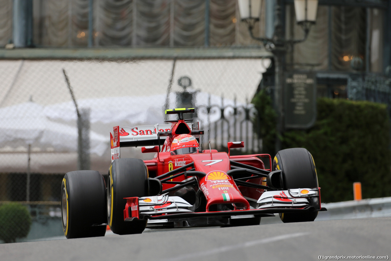 GP MONACO, 22.05.2014- Prove Libere 1,Kimi Raikkonen (FIN) Ferrari F14-T